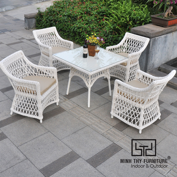 Bàn Ghế Nhựa Giả Mây MT2A122 Bàn Ghế Nhựa Giả Mây MT2A122