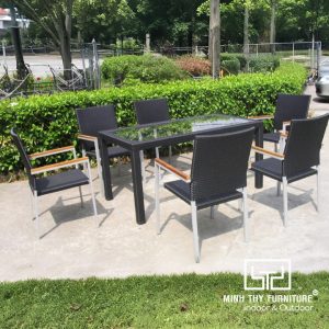 Bàn Ghế Nhựa Giả Mây MT2A132