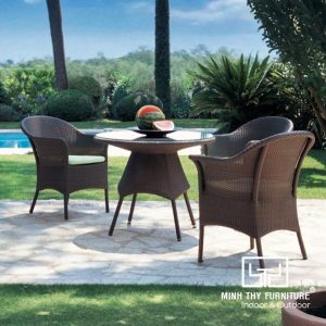 Bàn Ghế Nhựa Giả Mây MT2A137