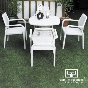 Bàn Ghế Nhựa Giả Mây MT2A141