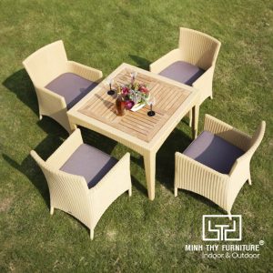 Bàn Ghế Nhựa Giả Mây MT2A146