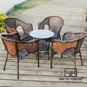 Bàn Ghế Nhựa Giả Mây MT2A60