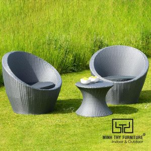 Bàn Ghế Cafe Nhựa Giả Mây MT2A57