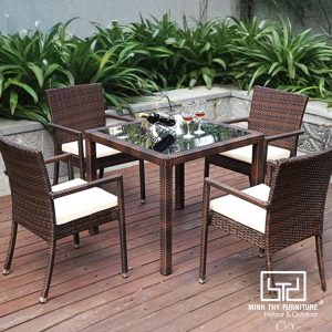 Bộ Bàn Ghế Mây Nhựa MT2A4