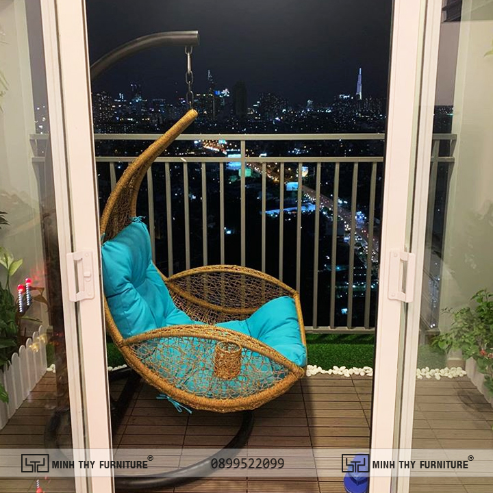 xích đu ban công MT930 nhựa giả mây xích đu ban công MT930 nhựa giả mây