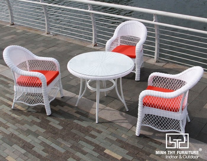 GHẾ NHỰA GIẢ MÂY CAFE GHẾ NHỰA GIẢ MÂY CAFE
