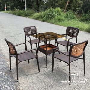 Bộ Bàn Ghế Nhựa Giả Mây MT2024