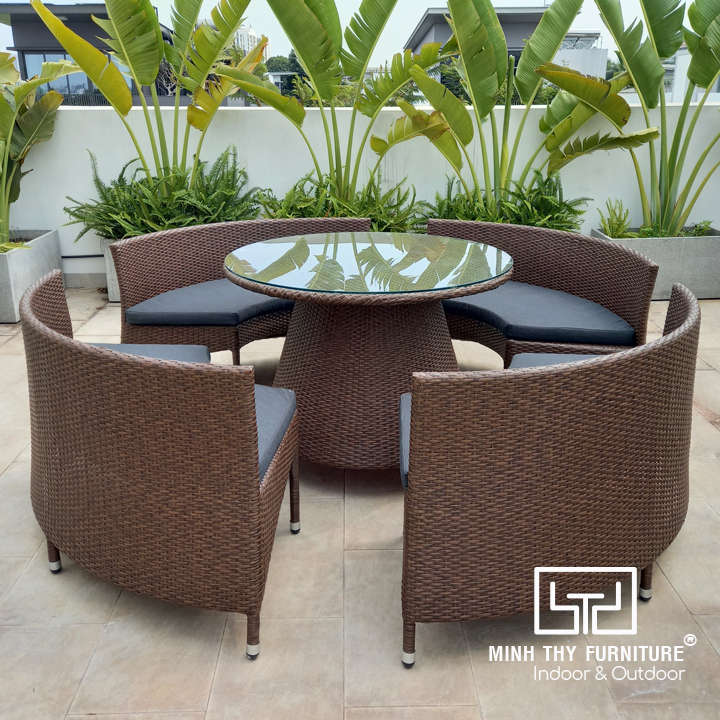 BÀN GHẾ NHỰA GIẢ MÂY MT2A118 BÀN GHẾ NHỰA GIẢ MÂY MT2A118