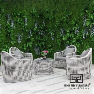 Bàn Ghế Giả Mây Quán Cafe MT2023