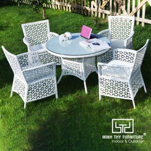 Bàn Ghế Nhựa Giả Mây MT2A124