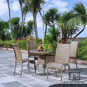 Bàn Ghế Cafe Mây Nhựa MT2A2