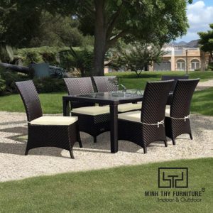 Bàn Ghế Nhựa Giả Mây MT216