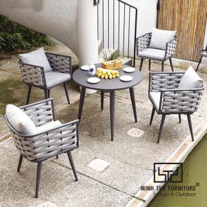 Bàn Ghế Mây Nhựa MT2A221