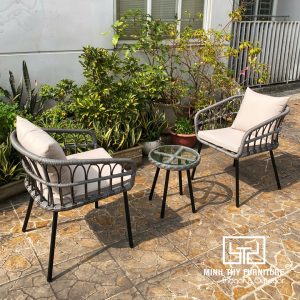Bàn Ghế Ban Công Nhựa Giả Mây MT2059