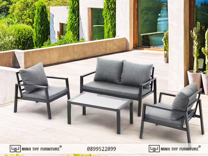 Sofa sắt sơn tĩnh điện ngoài trời