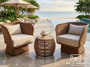 Bộ Bàn Ghế Ban Công Giả Mây MT2060