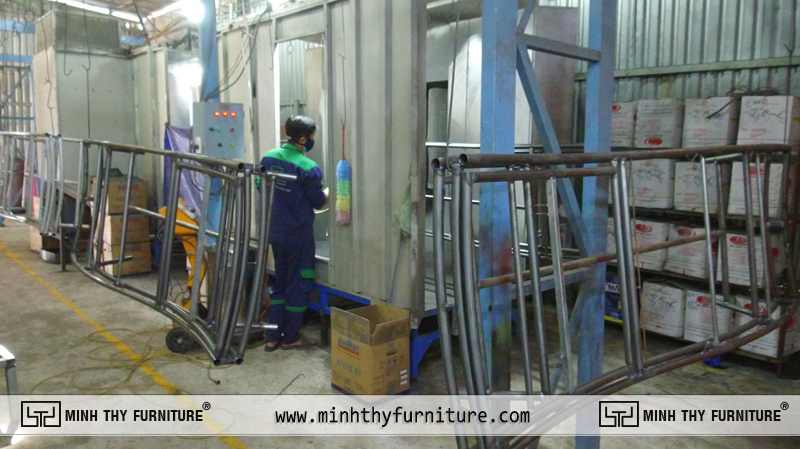 Khung ghế hồ bơi mây nhựa MT462 được sơn tĩnh điện chống gỉ