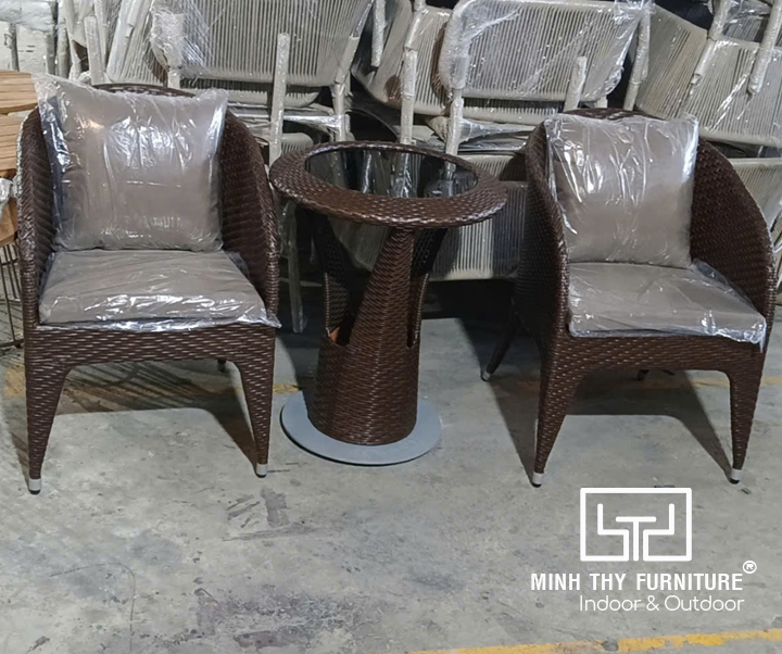 Bàn Ghế Ban Công Nhựa Giả Mây MT282 Bàn Ghế Ban Công Nhựa Giả Mây MT282