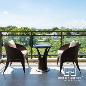 Bàn Ghế Ban Công Nhựa Giả Mây MT282